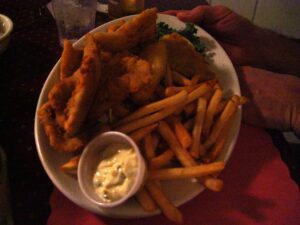Bluegill fish fry dinner