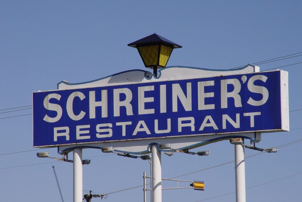 schreiners restaurant sign